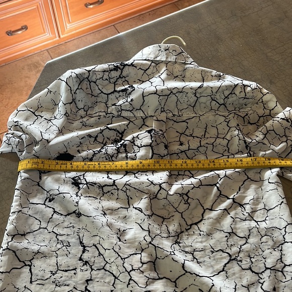 Marble Print Button Up Blouse - Picture 12 of 12